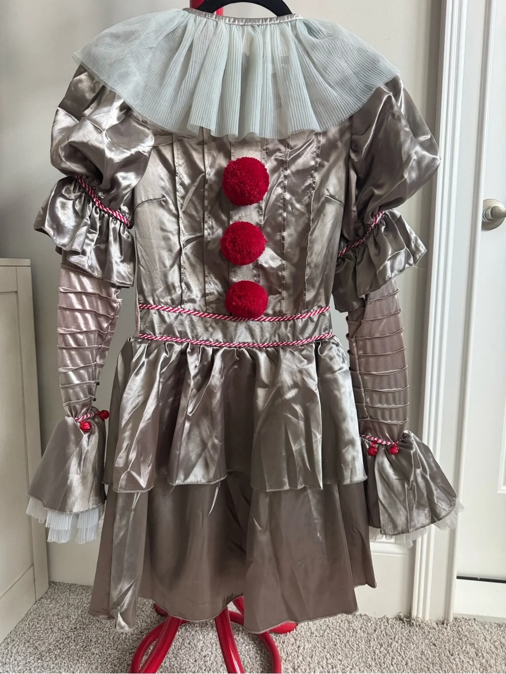 Pennywise Inspired Kids Costume - White with Red Accents